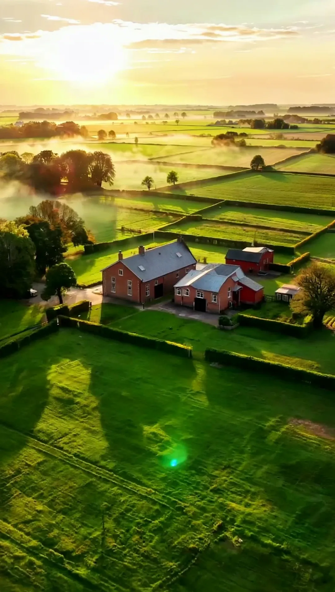Fen farmland from the air